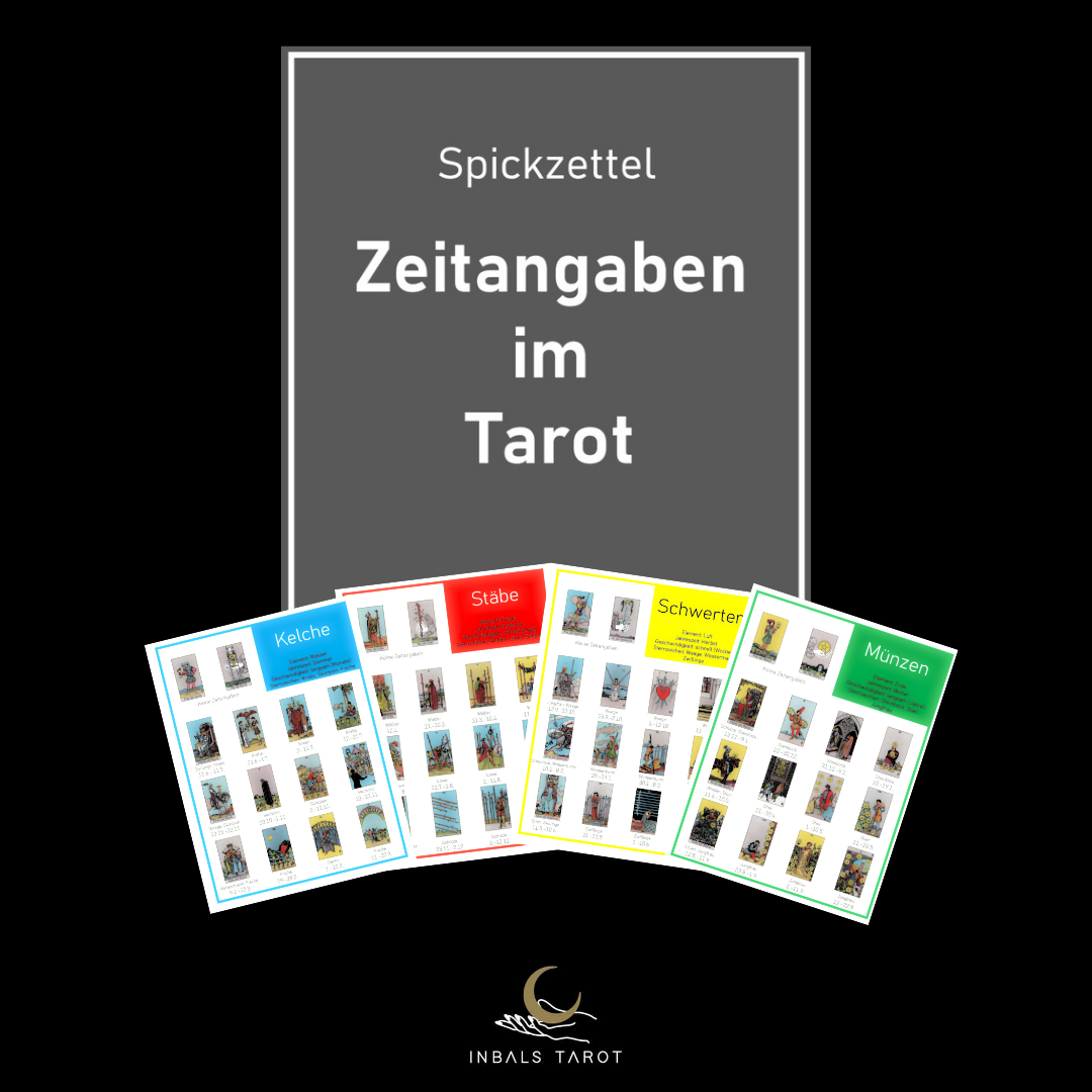 Cheat Sheet - Times in Tarot - DE
