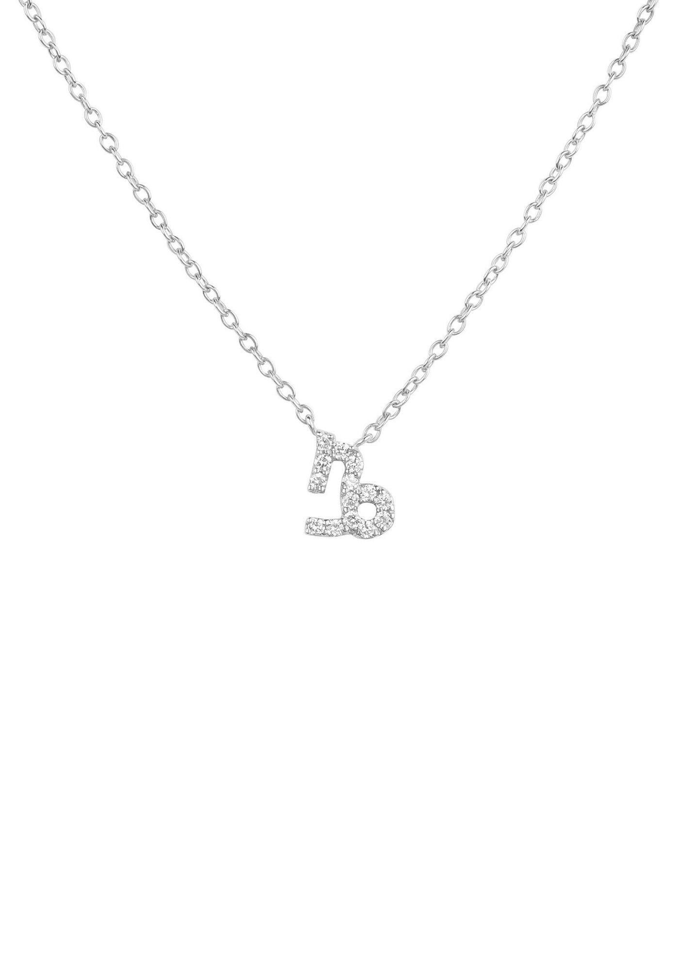 Steinbock - Halskette - 925er Sterlingsilber - Diamanten