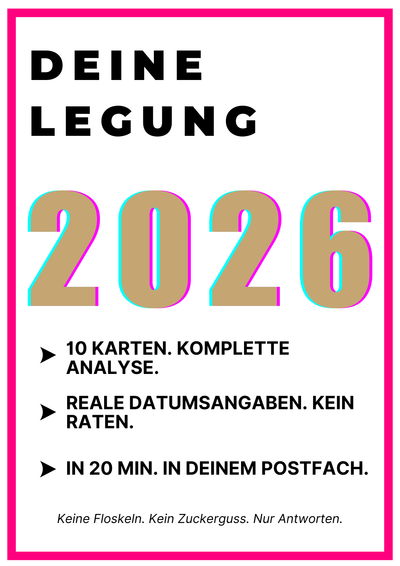 Tarot Jahreslegung 2026 schriftlich - detailliert und präzise